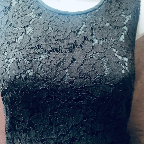 J. Crew Black Label Lace Peplum Blouse in Black - Picture 2 of 12